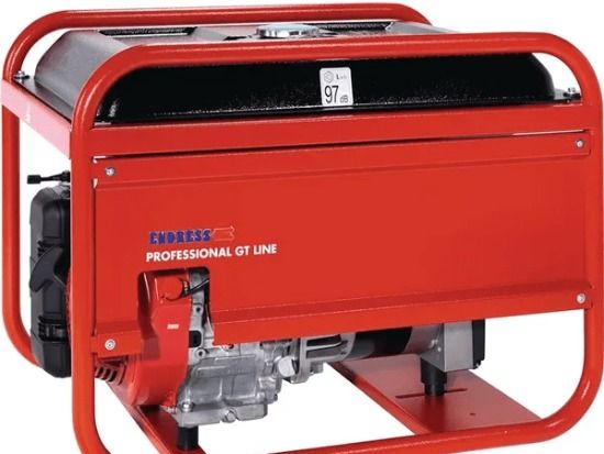 Baumaschinen mieten - Roter Stromgenerator