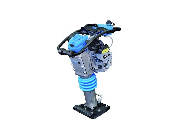 Baumaschinen mieten - Blauer Rüttelstampfer