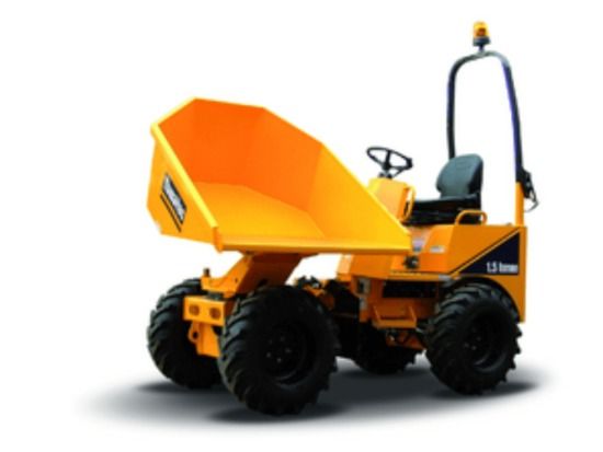 Baumaschinen mieten - Gelber Mini-Dumper