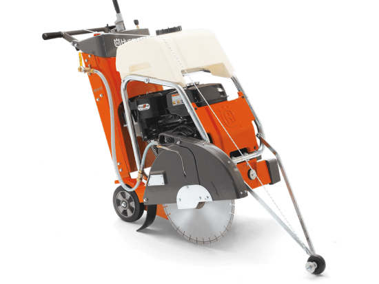 Baumaschinen mieten - Orangener Fugenschneider